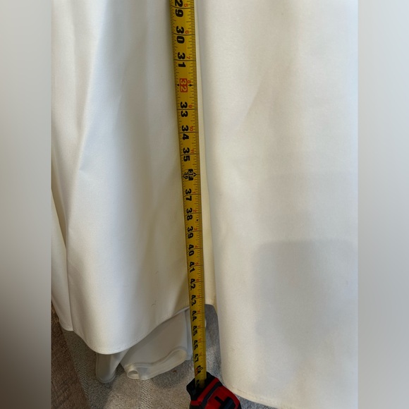 Custom-Made Two-Piece Satin Ballgown A-Line Wedding Dress (Adjustable Size) - Picture 8 of 11